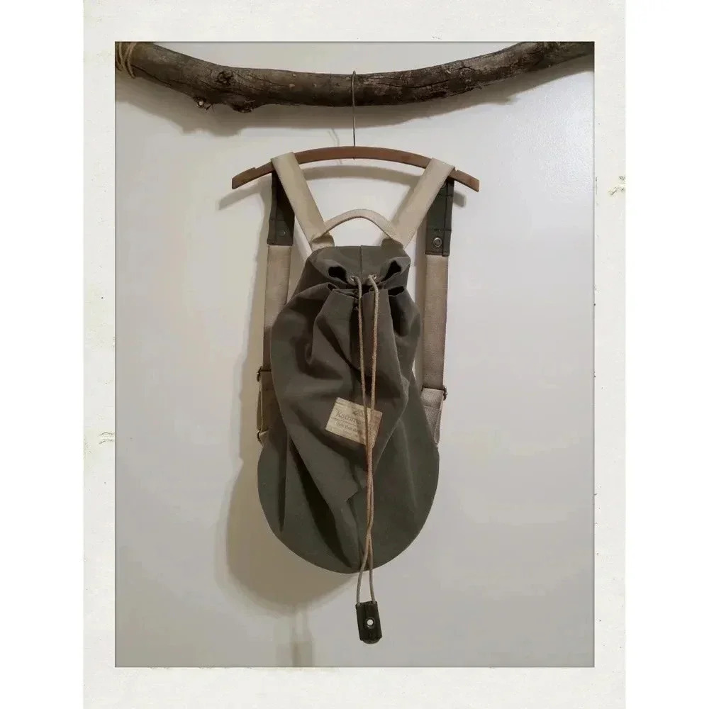 Kathmandu | Rugged Hiking Convertible Sling Canvas Bucket Drawstring Backpack